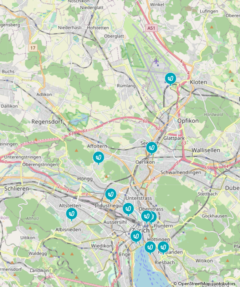 Standorte in Zürich