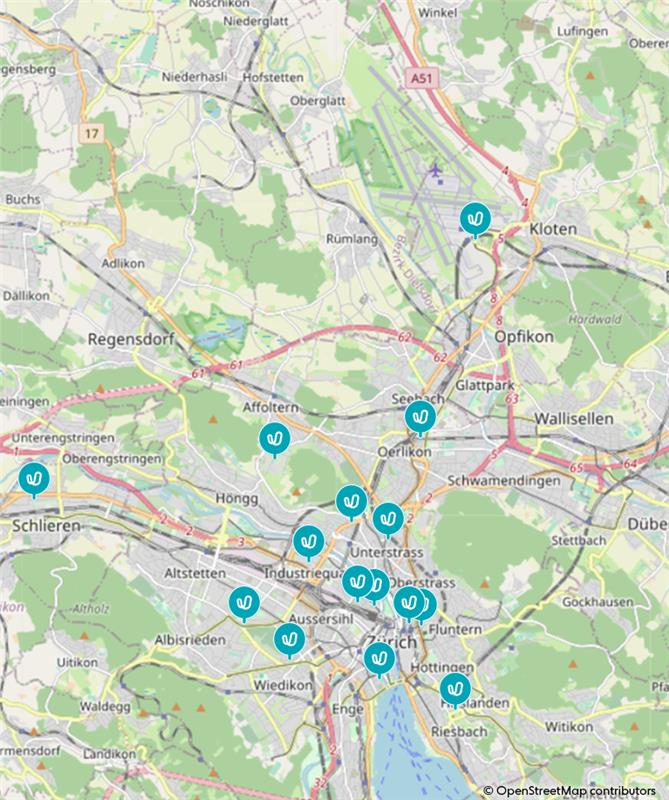 Standorte in Zürich